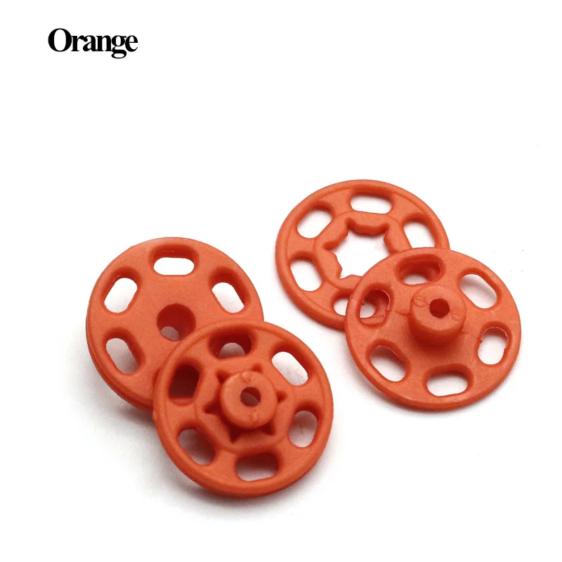 Orange 15 шт. 7 мм/10 мм/13 мм/15 мм/18 мм/21 мм маленькие абс пластиковые оснастки крепеж пресс-Кнопка шпильки Швейные аксессуары - Цвет: Orange