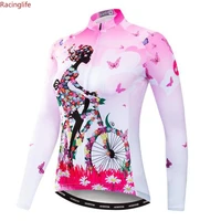 macacao ciclismo feminino manga longa bicicleta camisetas womens tracksuit shirt top cycl jersey mtb bike clothes pro team set