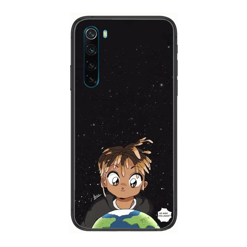 

Rapper, Hip Hop, Juice Singer cartoon Phone Case For XiaoMi Redmi Note 9S 8 7 6 5 A Pro T Y1 Anime Black Cover Silicone Back