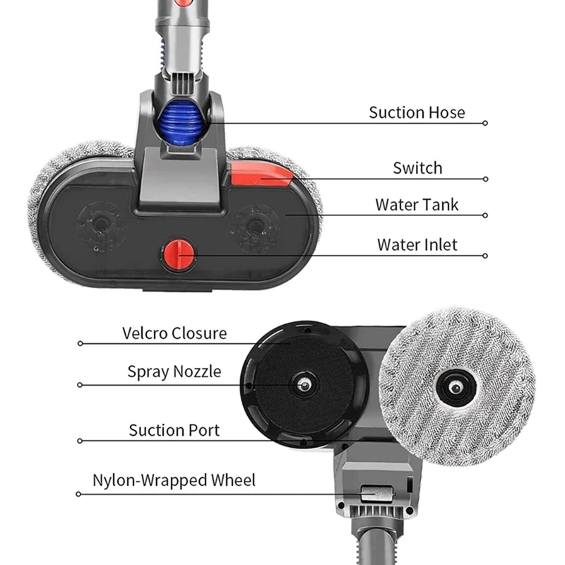 Акция! Электрическая Швабра для Dyson V15 V11 V10 V8 V7 приспособление швабры со