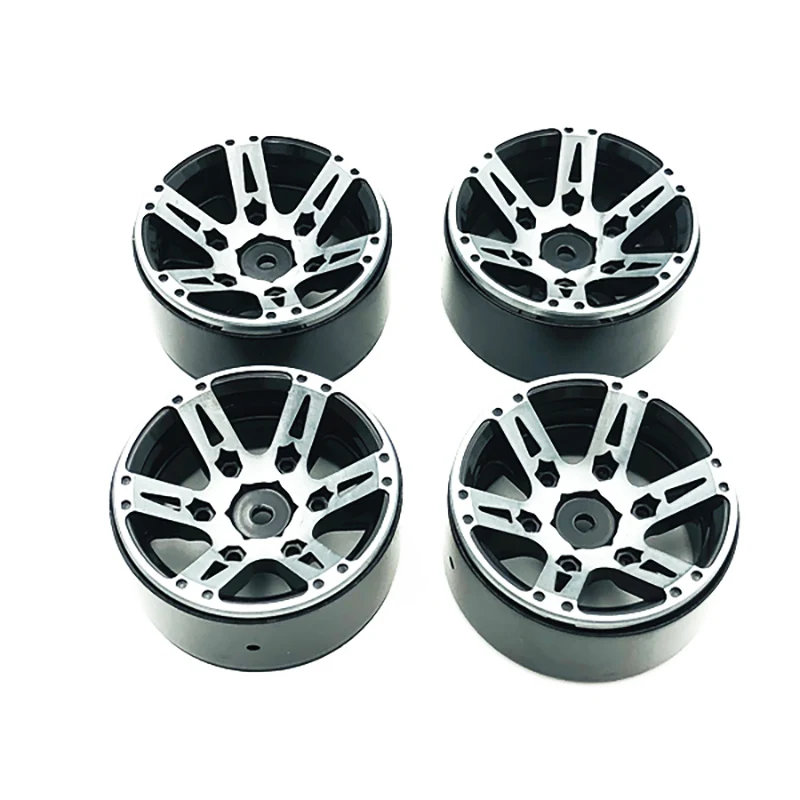 4Pcs Rc Rock Crawler Wheel Rim 1.9 Inch Beadlock For 1/10 Axial Scx10 90046 Tamiya Cc01 D90 D110 Tf2 Traxxas Trx-4(Black) | Автомобили и