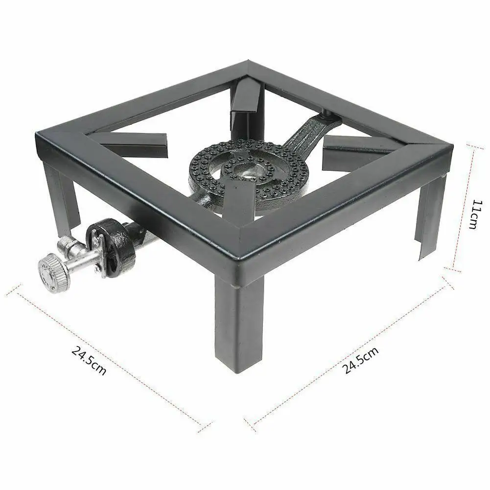 

Gas Boiling Ring Cast Propane Cooker Single Burner Large BBQ Grill Stove Outdoor Cooker Iron Frame Portable Fire Control Stove