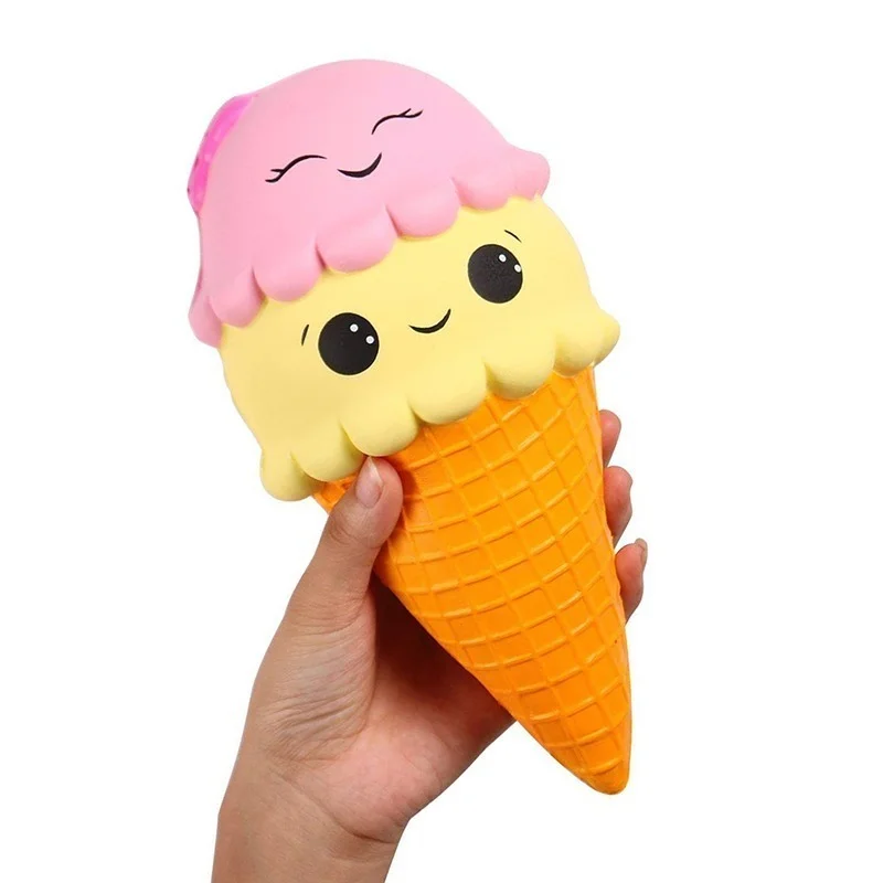 

Jumbo Slow Rising Kawaii Cute Squishies Ice Cream Cone Cake Scented Decompression Squeeze Toys