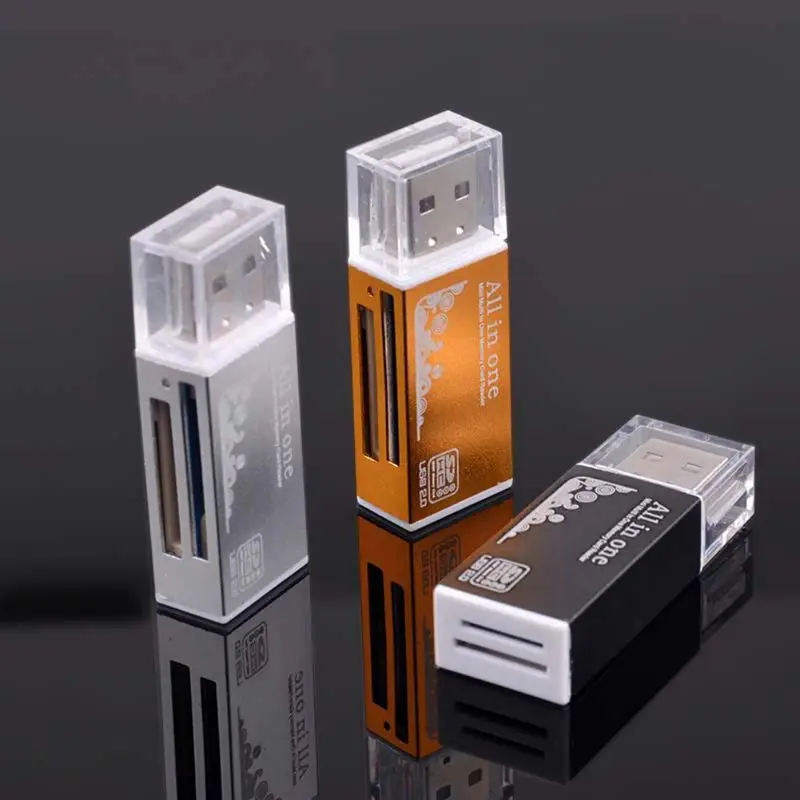 Алюминиевый Портативный USB кардридер 4 в 1 для карт Micro SD/TF|Видеорегистраторы| |