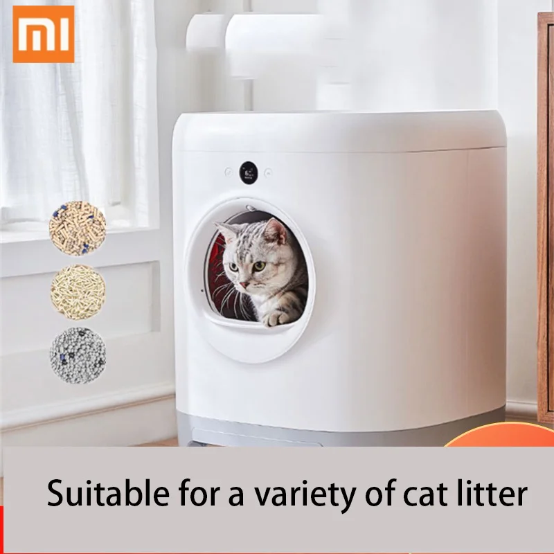 

Самоочищающийся умный лоток для кошачьего туалета Xiaomi Petkit, самоочищающийся умный автоматический полностью закрытый лоток для кошек