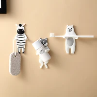 transparent strong suction hooks for home kitchen bathroom waterproof cup sucker hangers cartoon seamless storage holder office