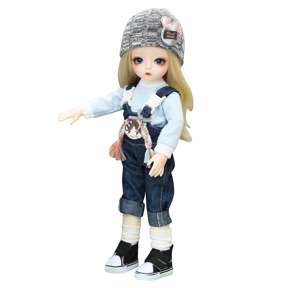 0001BV12013 Bjd кукла 30 см подарки для девочки 18 суставов кукла с одеждой DIY кукла лучшие подарки для девочки ручной работы игрушка косметика - Цвет: 0001BV12013