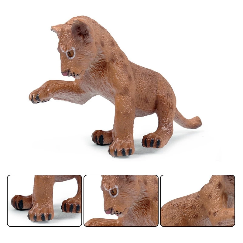 

Simulation Lion Family Collection Toys Plastic Animals Static Solid Wild Animal Toys Children