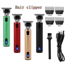 Триммер для волос T9, машинка для стрижки волос, перезаряжаемая Профессиональная Мужская Парикмахерская машина, электробритва с ЖК-дисплеем, триммер для мужчин, стрижка