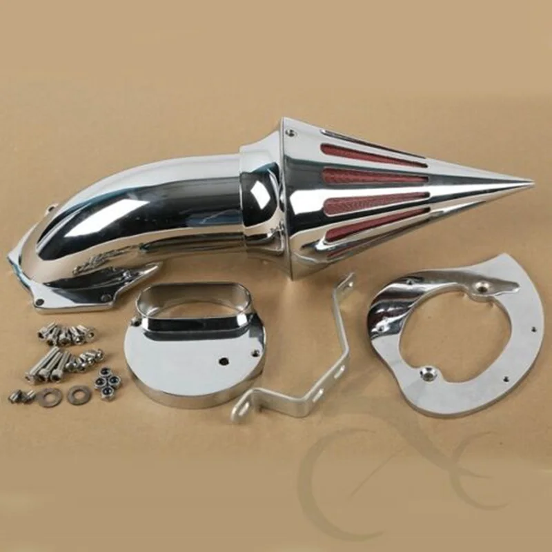 МОТОЦИКЛ хром/черный шип воздухоочиститель наборы Впускной фильтр для Yamaha V-Star 1100