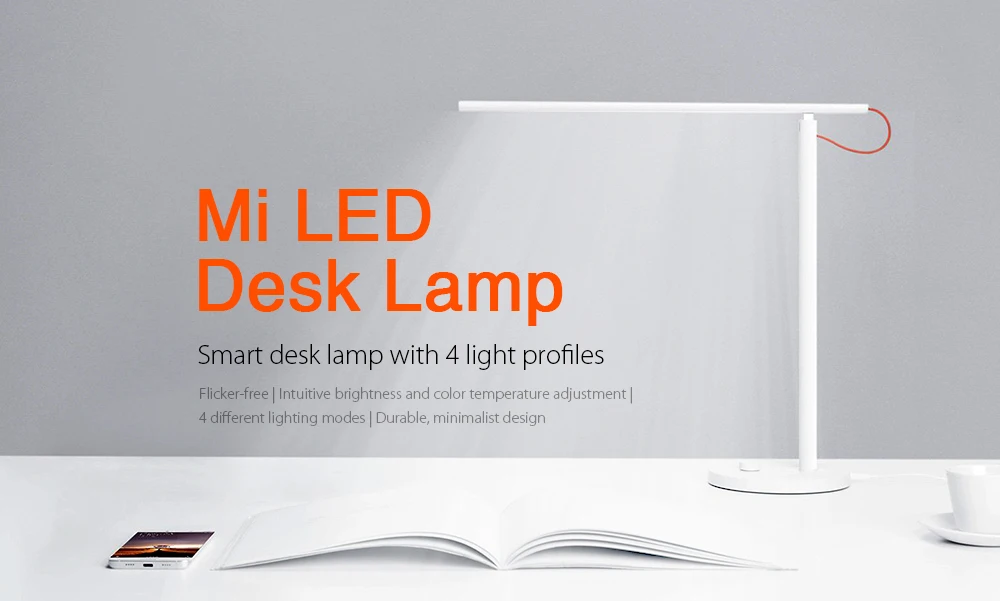 Xiaomi Mija MJTD01YL умный светодиодный настольный светильник 4 фонаря без мерцания интеллектуальная яркость беспроводное подключение управление приложением
