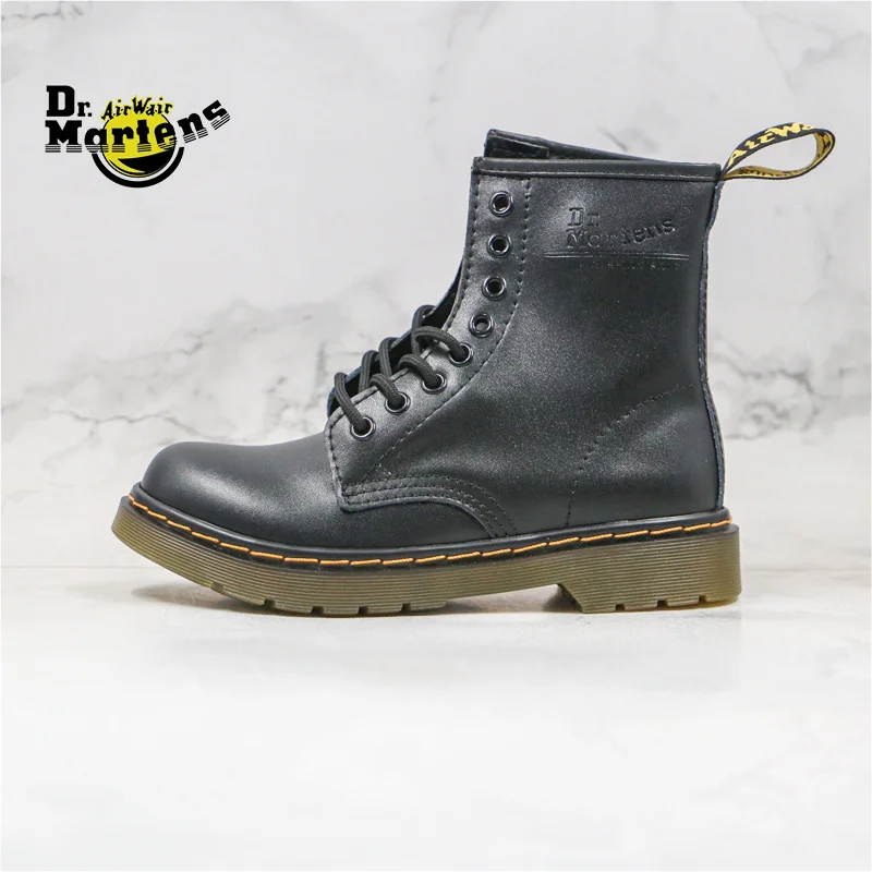 

Dr.Martens Men and Women Classics Smooth Leather 8 Eyes Martin Doc Ankle Boots With Lettering Unisex Cool Casual Punk Shoes