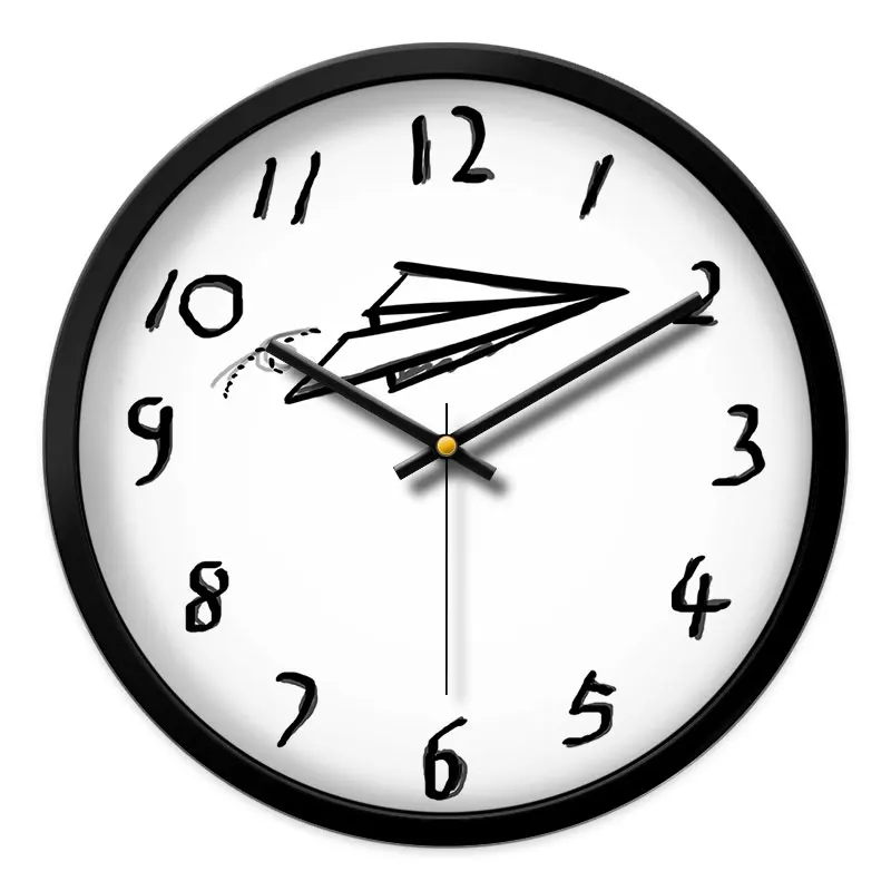 Металлические настенные часы большие креативные граффити второе измерение