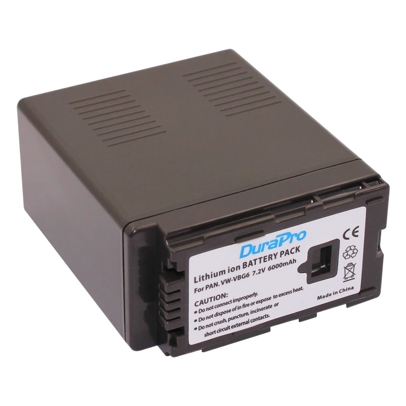 

VW-VBG6 High-Capacity 6000mAh VW-VBG6 VW-VBG6GK Batteries for Panasonic AG-AC130 , AG-AC160 , AG-AF100 , AG-AF100A , AG-HMC70