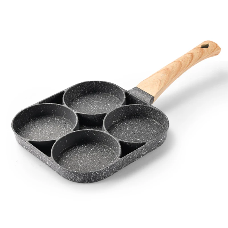 

4/2Hole Frying Pot Pan Thickened Omelet Pan Non-stick Pancake Steak Cooking Egg Ham Pans Breakfast Maker Cookware