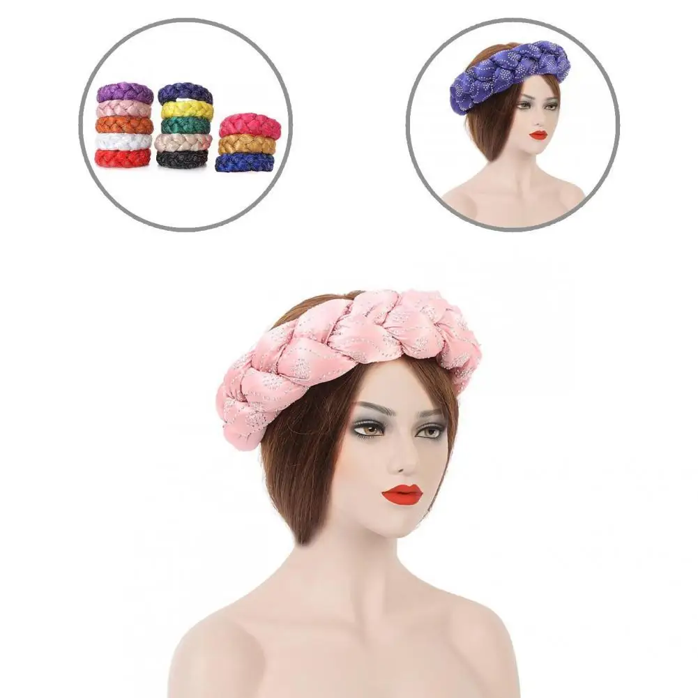 

Головной убор Повседневный толстый Плетеный головной убор аксессуар Африканский головной убор ручная работа для снятия макияжа