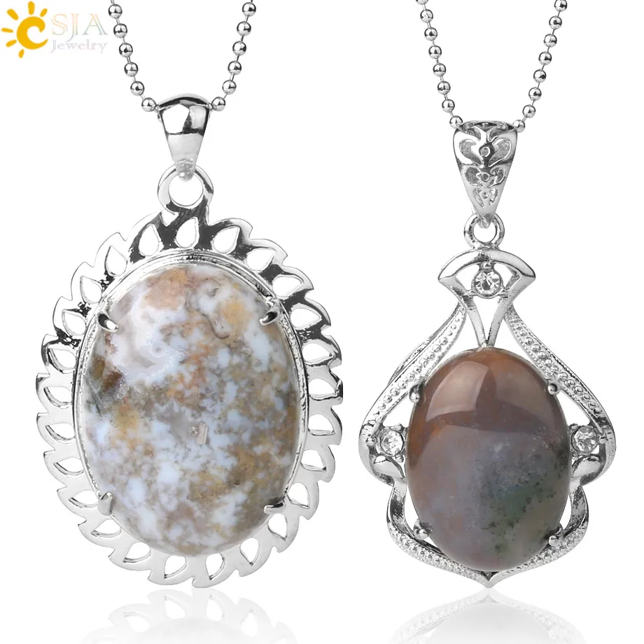 Подвеска из натурального оникса CSJA, с кабошоном, зеленого агата, циркона, серебряного цвета, для мужчин и женщин, G268