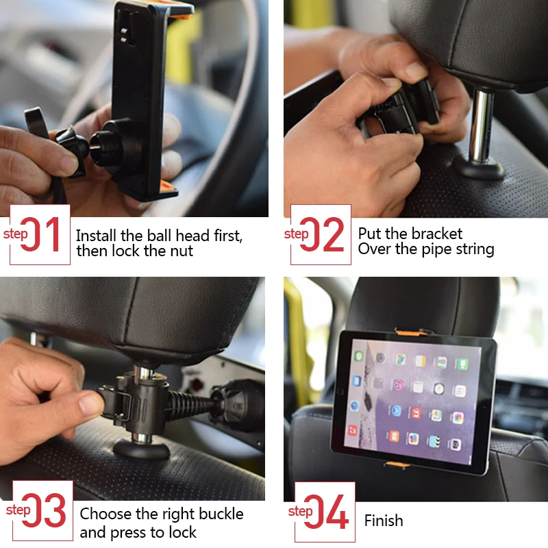 1 шт. универсальный автомобильный держатель на заднее сиденье 360 градусов