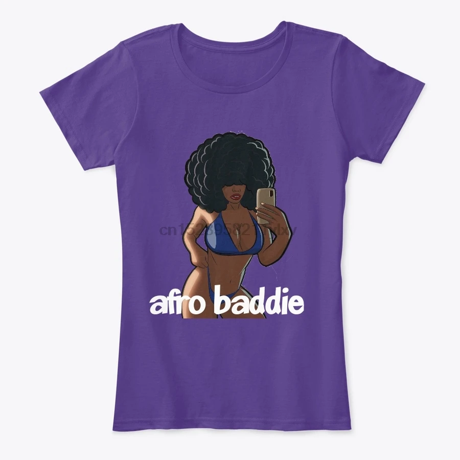 Мужская футболка Afro Baddie Tee (фиолетовый) футболки для женщин и мужчин t-shirt | одежда