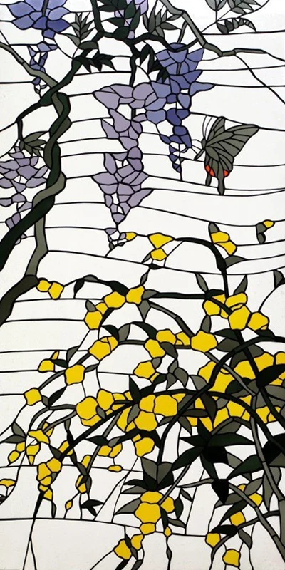 

Витражная пленка Yesmet для ванной комнаты