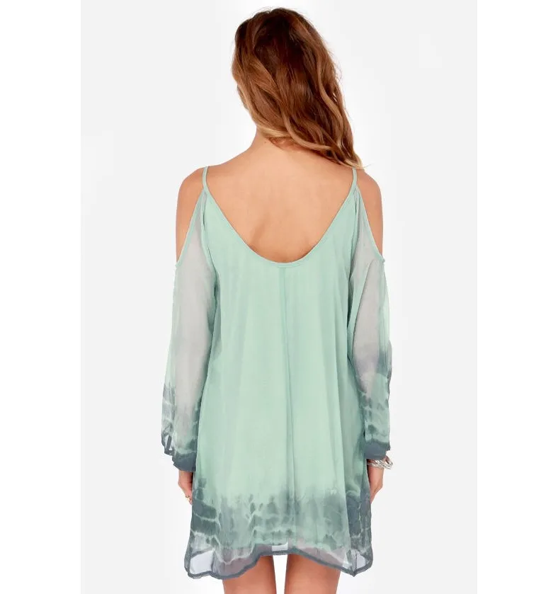 Новый слинг v-образным вырезом галстук с шифоновое открытой спиной платье |