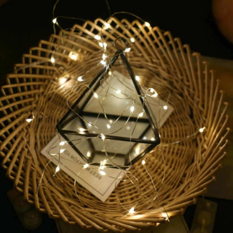 Светодиодная гирлянда с медной проволокой светильник для дома Рождества свадьбы