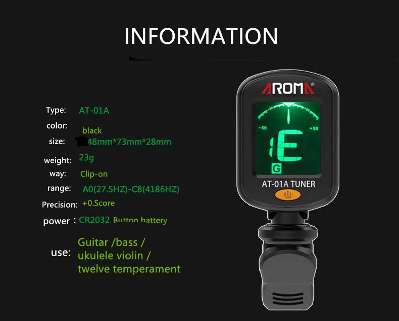 digital clip auf elektrische tuner für gitarre chromatische bass violine ukulele universal tragbare faltbare tuner gitarre zubehör free glob