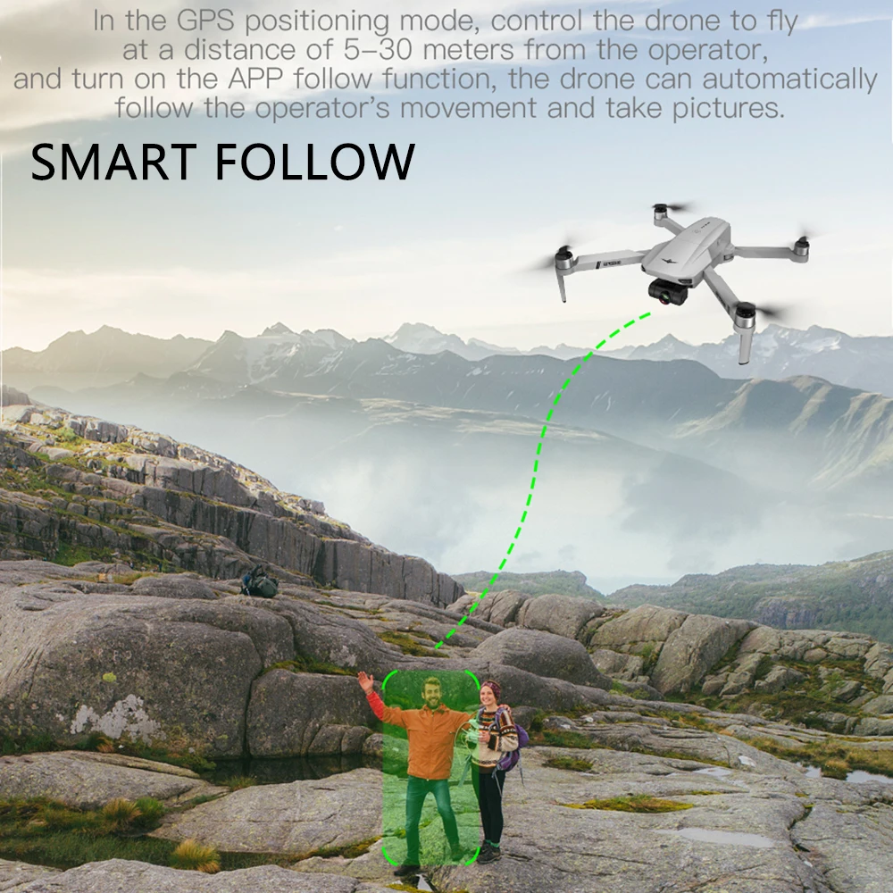GPS Smart Follow Brushless RC Drone 8K Dual Camera 2-Axis Gimbal 2000M Flight Gesture Shooting 25Mins Duration Quadcopter Toy | Игрушки и