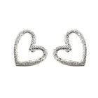 925 пробы серебряные старые серебряные ногти ручной работы с полым песком в форме сердца, классические простые женские аксессуары
