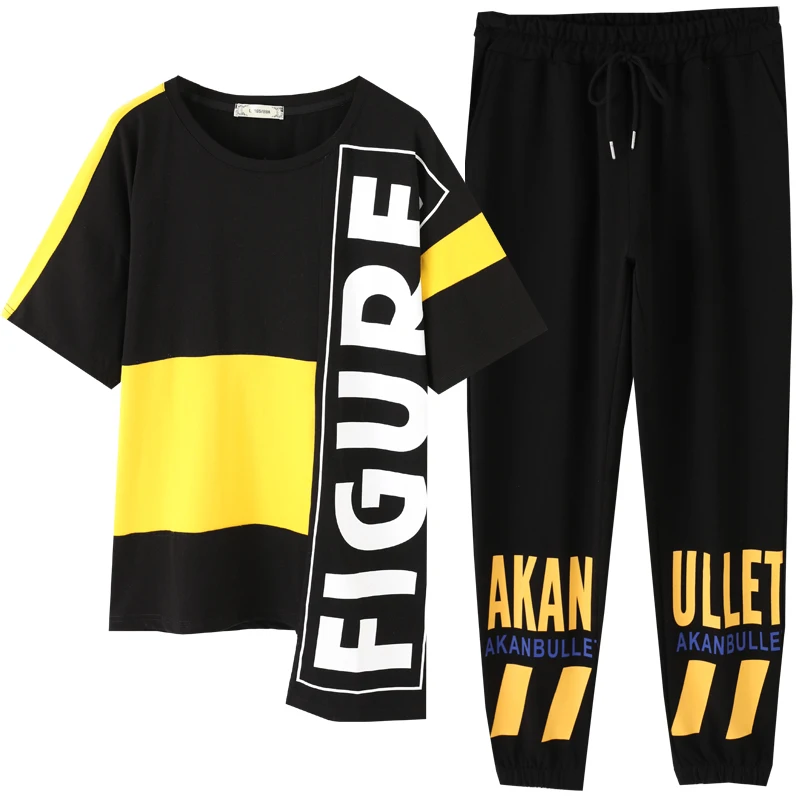 Tracksuit Women 2021 New Suit Female Summer Casual Loose Korean women's fashion short sleeve 2 piece set women |