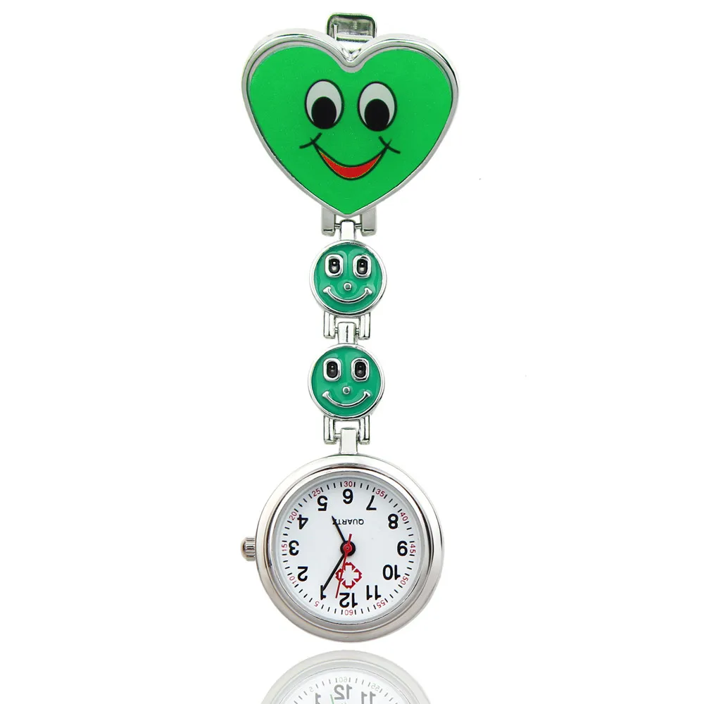 Pocket Watches Silicone Nurse Heart Shape Watch Brooch Tunic Fob With Free Battery Doctor Medical reloj de bolsillo Q | Наручные часы