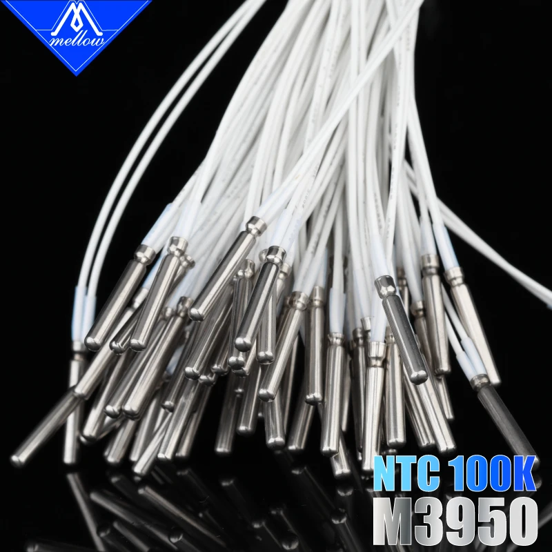 Мягкий 3D принтеры Запчасти HT NTC100K Ом термистор Высокая Температура NTC 3950 100 к
