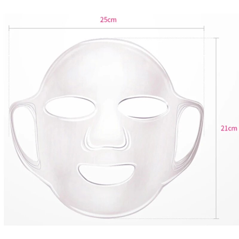 

Reusable Silicone Face Skin Care Mask For Sheet Mask Prevent Evaporation Steam Reuse Waterproof Mask Pink/White Beauty Tool