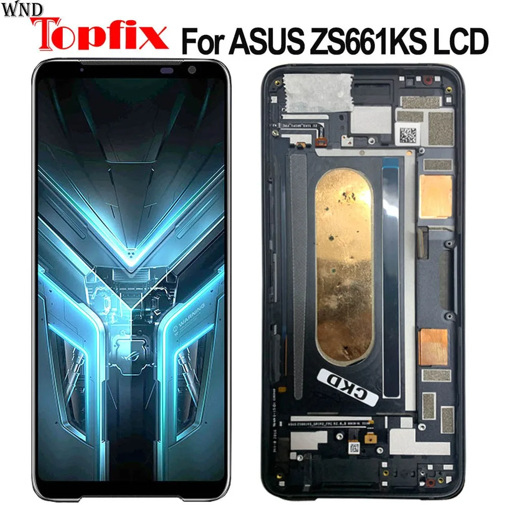

ЖК-дисплей 6,59 дюйма для Asus ROG Phone 3 ZS661KS, детали для замены ЖК-дисплея ASUS ZS661KS