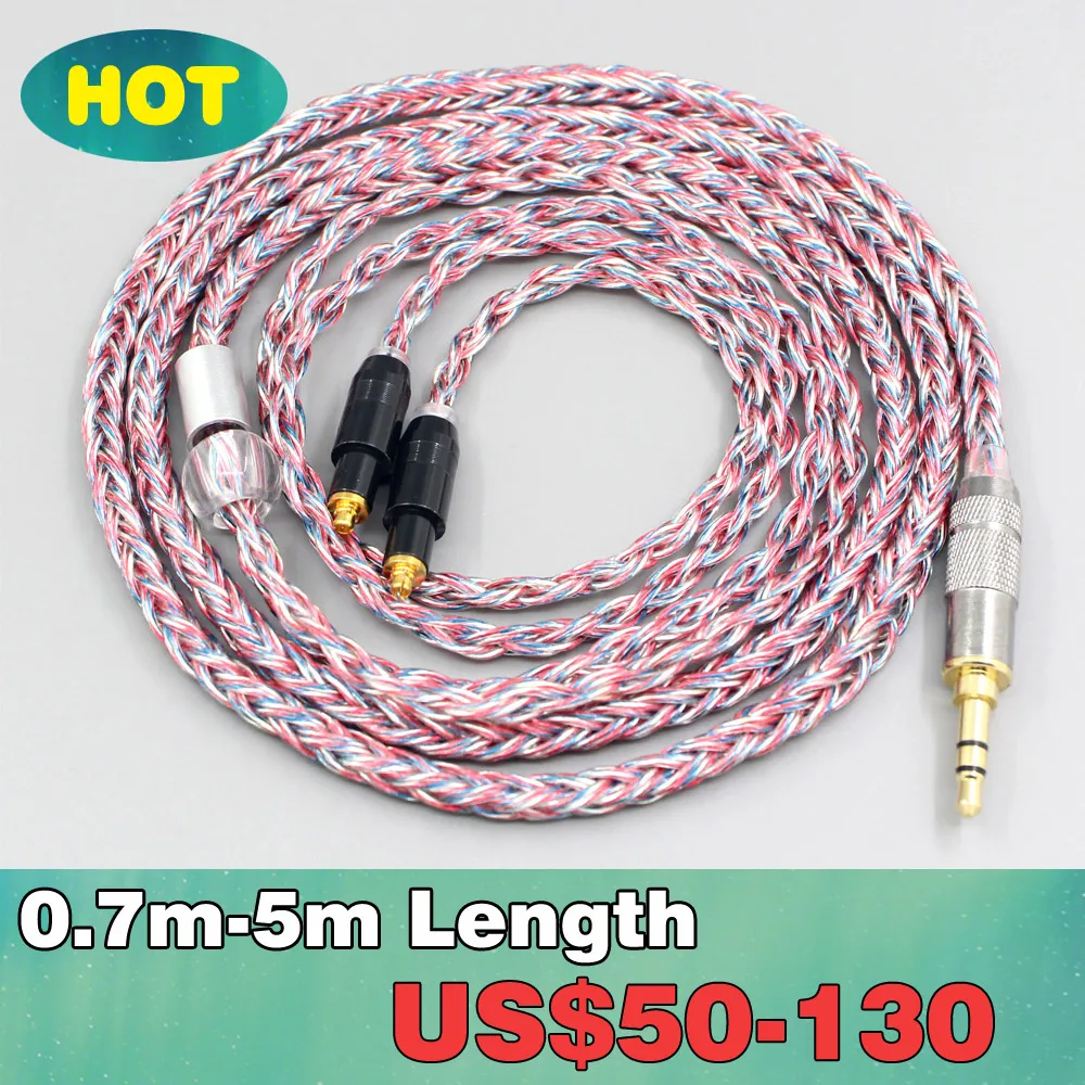 

16 Core Silver OCC OFC Mixed Braided Cable For Shure SRH1540 SRH1840 SRH1440 Earphone headset Headphone LN007571