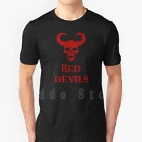 red devils t shirt diy big size 100 cotton red devils devil red united football fans soccer fans soccer football devils