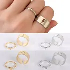 Парные кольца Lightning Bolt, свадебный набор кольца для мужчин и женщин, кольцо обещания для влюбленных, серебряные кольца