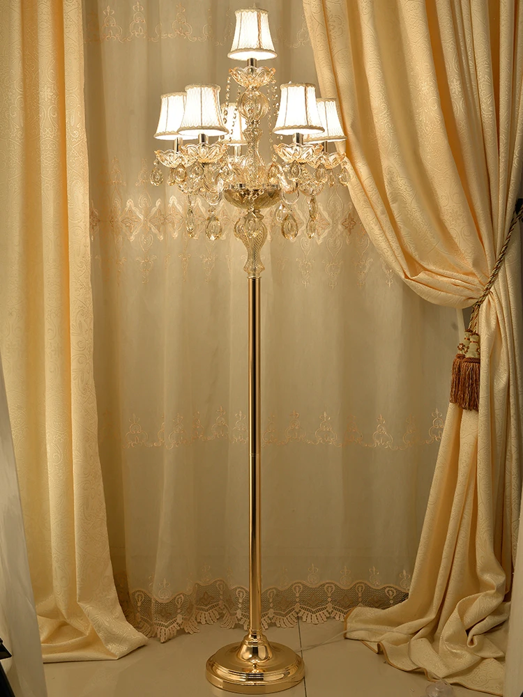 170 см Европейский кристалл торшер Свадебная Светодиодная свеча держатели Отель
