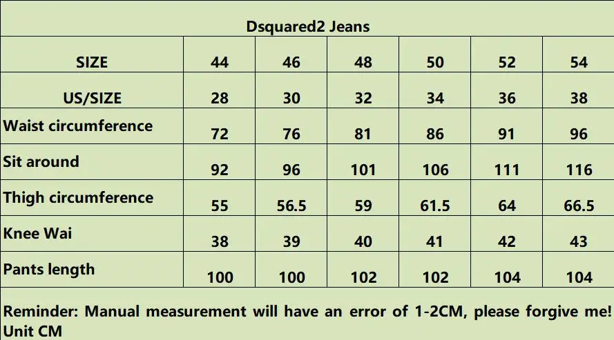 2021 hot punk clothes authentic classic dsquared2 european italy jeans brand design hole pants jeans 9505 free global shipping
