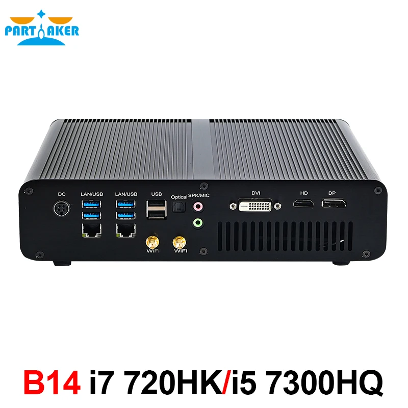

Игровой мини-ПК Intel i7 7700HQ GTX1650 4G GTX1060 3G 2 * DDR4 NVME настольный компьютер Win10 4K HDMI2.0 DP DVI Оптоволоконный Wi-Fi
