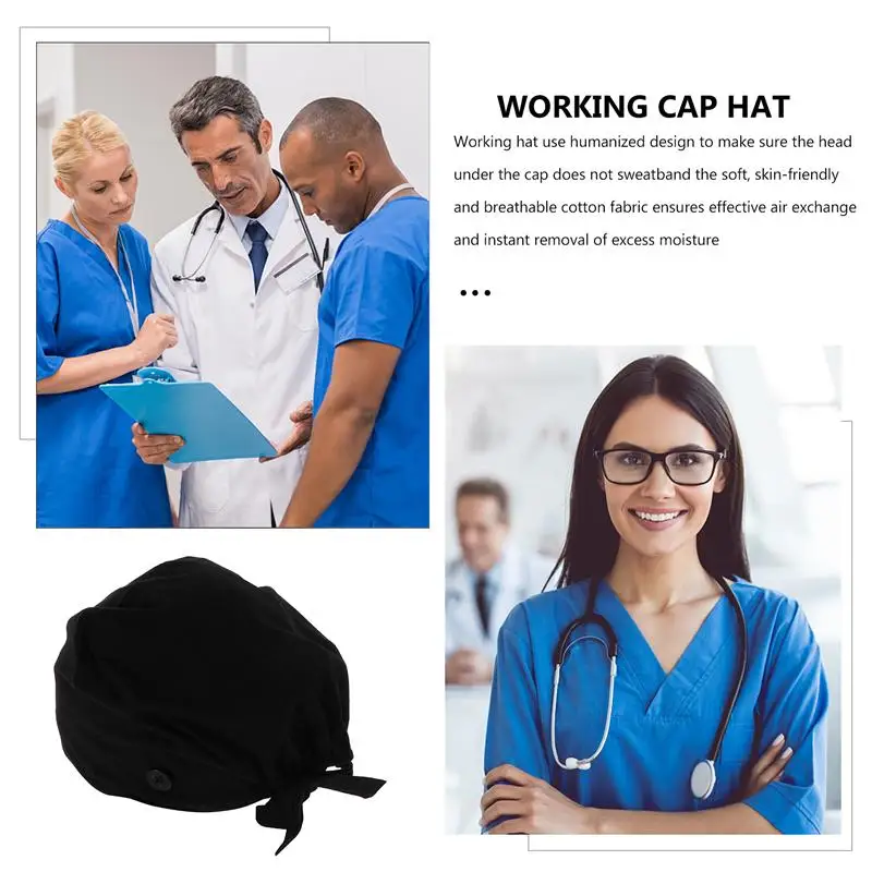 

Working Cap with Button Unisex Adjustable Cotton Working Hat with Sweatband