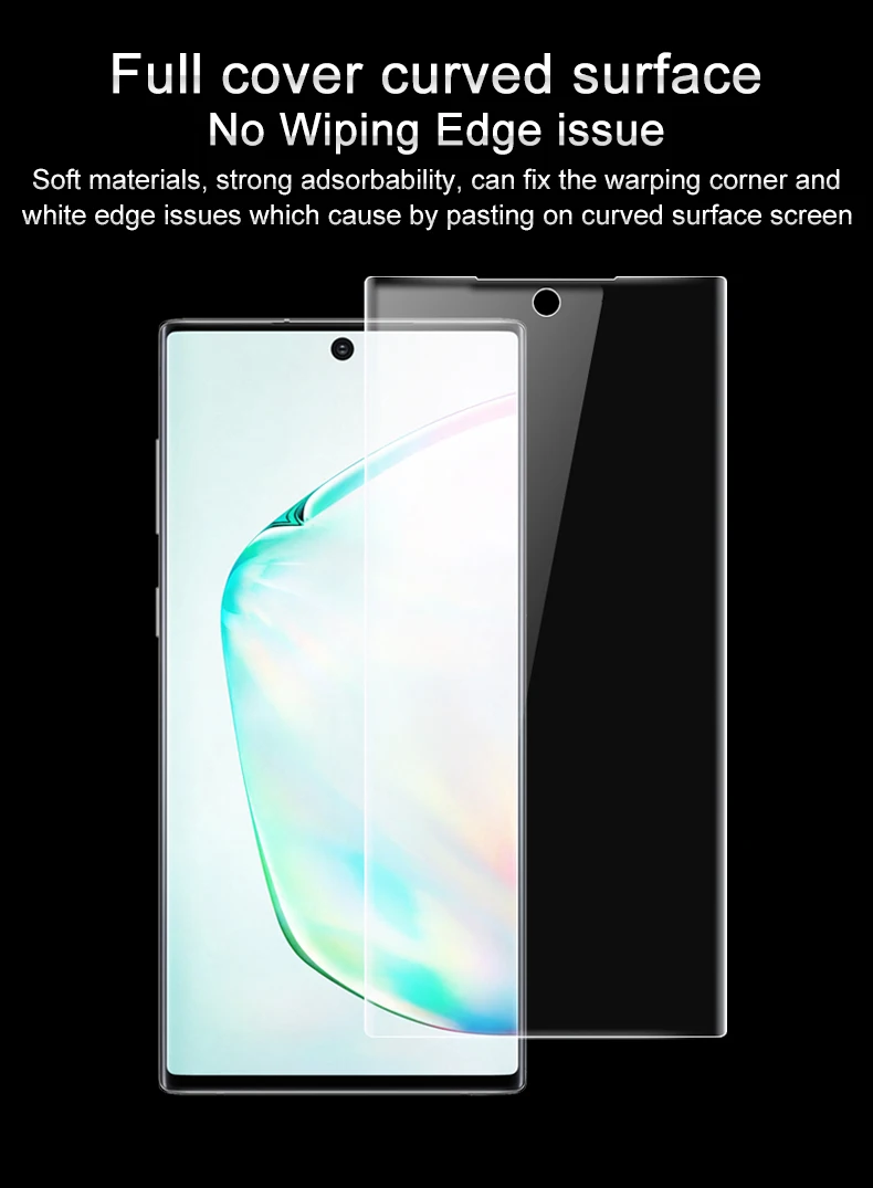 Imak гидрогель пленка для samsung Galaxy Note 10 плюс сзади спереди Экран защитный прозрачный Олеофобное