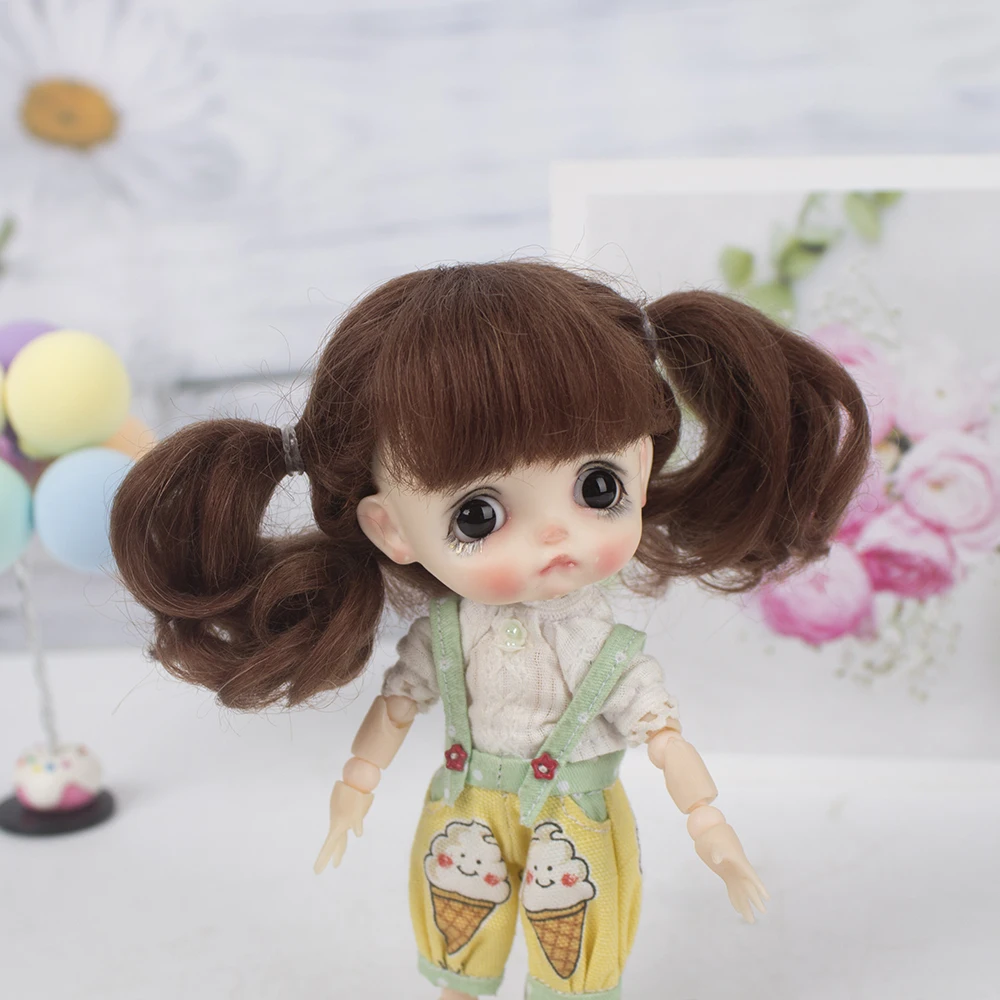 Muziwig 1/8 BJD& Kurhn кукольный парик из мягкого волокна для куклы диаметром 14-15 см