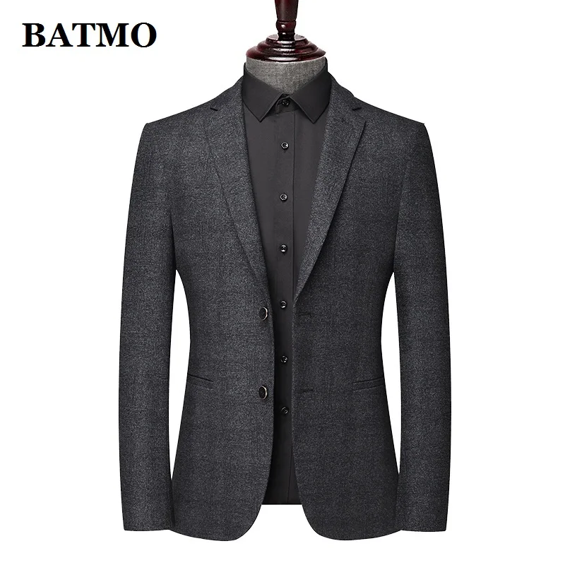 BATMO 2021 new arrival plaid casual men blazer ,mens suit jacket blazers plus-size M-4XL 2255