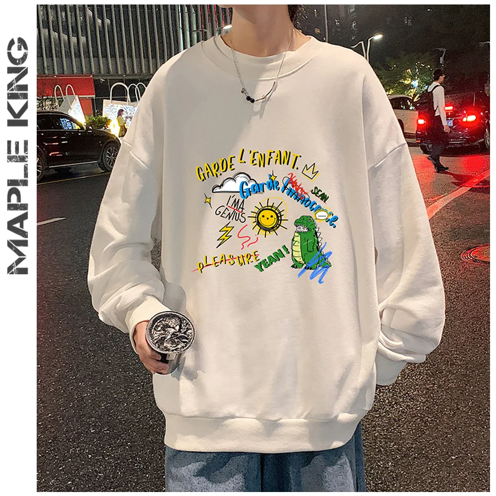 

Cartoon Unisex Hoodie 2021 Fashion Hip Hop Long Sleeve Oversizes Pullovers Men Harajuku O-Neck Loose Women's Printed Sweatshirts