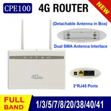 Siempreloca CPE100-42 300Mbps 4g LTE Wifi Router Wireless Mobile Hotspot Modem 4G Router With Sim Card Slot External Antennas