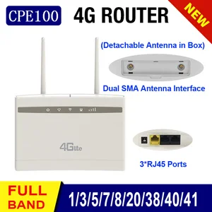siempreloca cpe100 42 300mbps 4g lte wifi router wireless mobile hotspot modem 4g router with sim card slot external antennas free global shipping