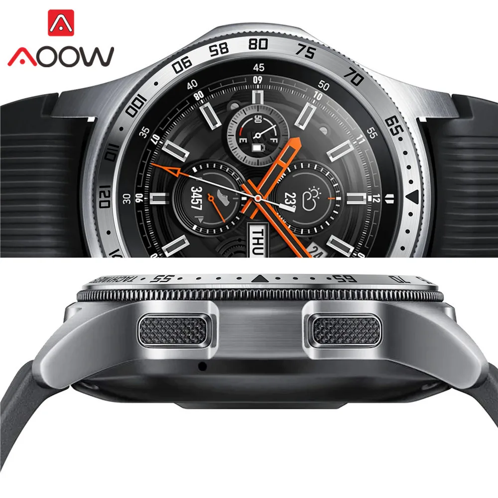Ободок кольцо стиль для samsung Galaxy Watch 46 мм клейкая крышка против царапин Нержавеющая сталь защита аксессуары для шестерни S3