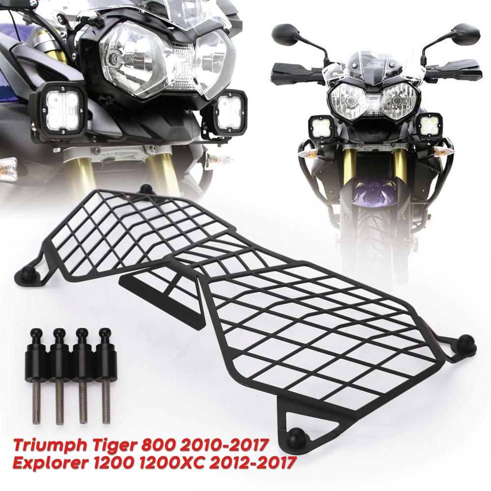 Защитный чехол для фар мотоцикла Triumph Tiger 800 2010 2017 & Explorer 1200 12 17|Накладки и