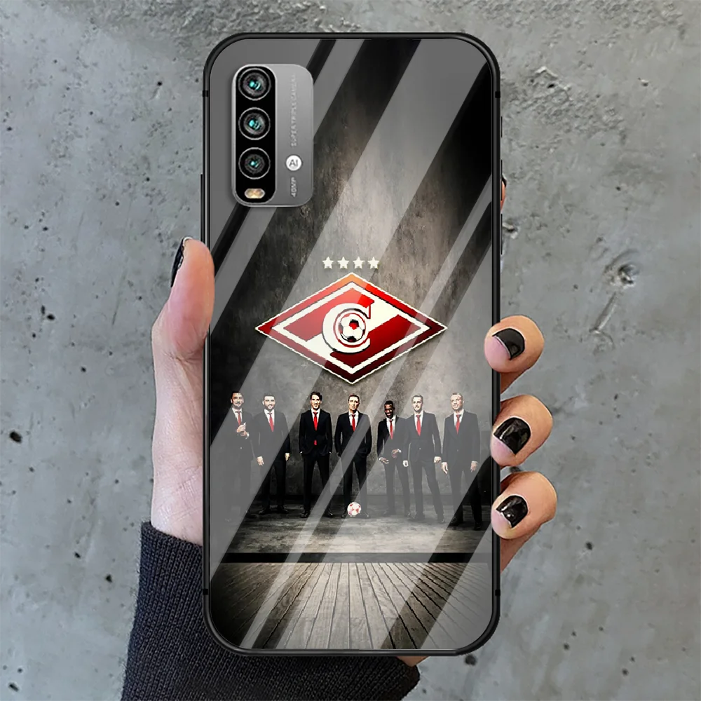 

Russian Spartak moscow football Phone Tempered Glass Case Cover For Xiaomi Redmi note k 7 8 9 10 30 40 A C T S Pro Tpu Prime